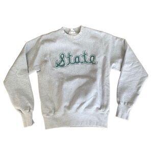 Champion Reverse Weave Michigan State Crewneck Sweatshirt XS Script Spartans